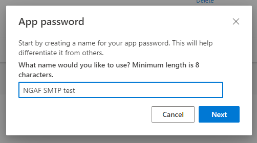 App Password Name