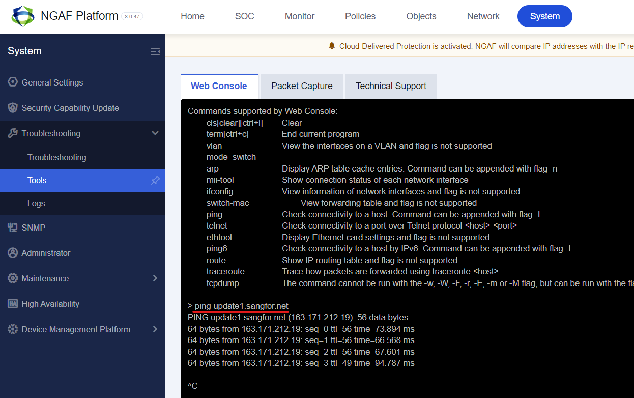 Ping Test