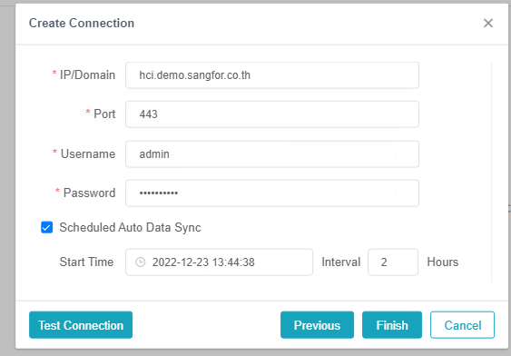 Test connection