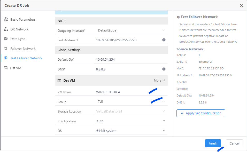 Destination VM