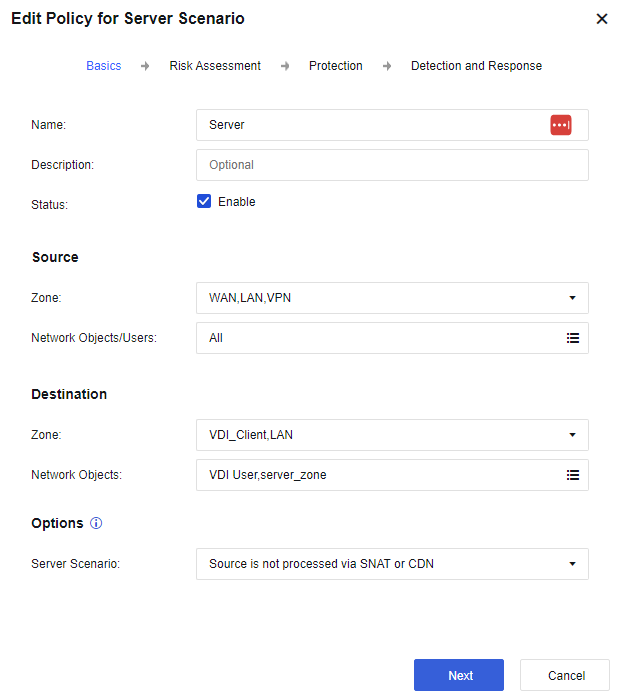 Internet Access Scenario Configuration