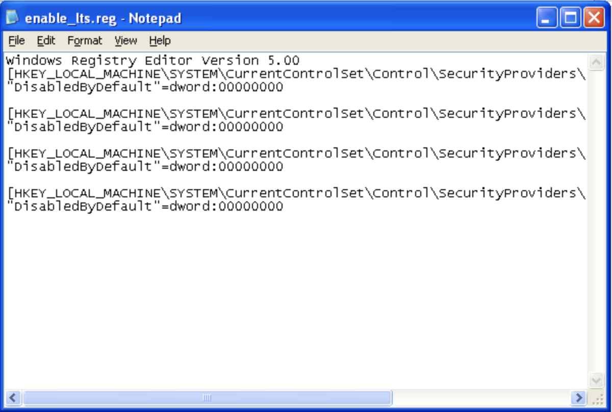 การติดตั้ง TLS 1.2 สำหรับใช้งาน SSLVPN ผ่าน Easy Connect บน Windows XP