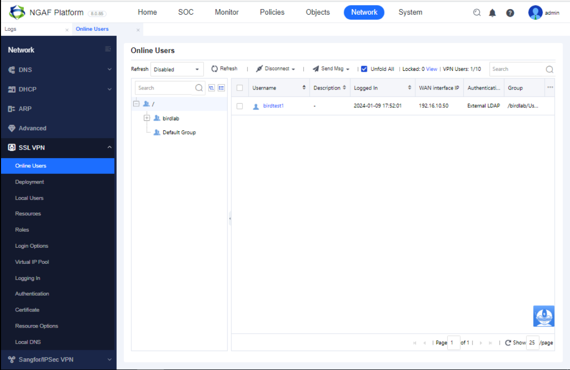 SSL VPN Login Test