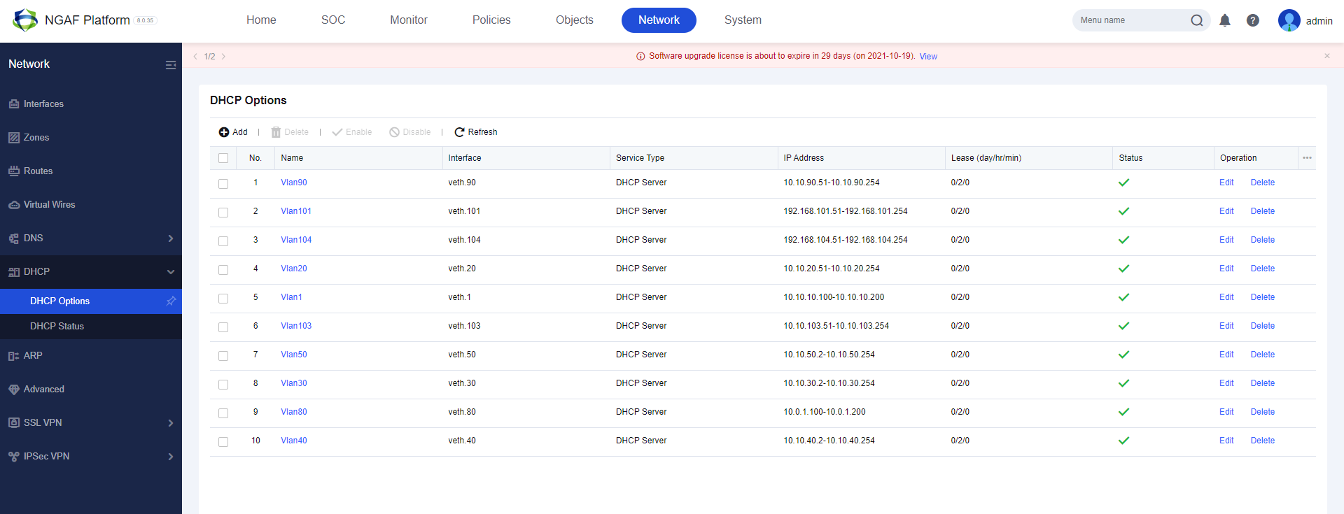 DHCP Options