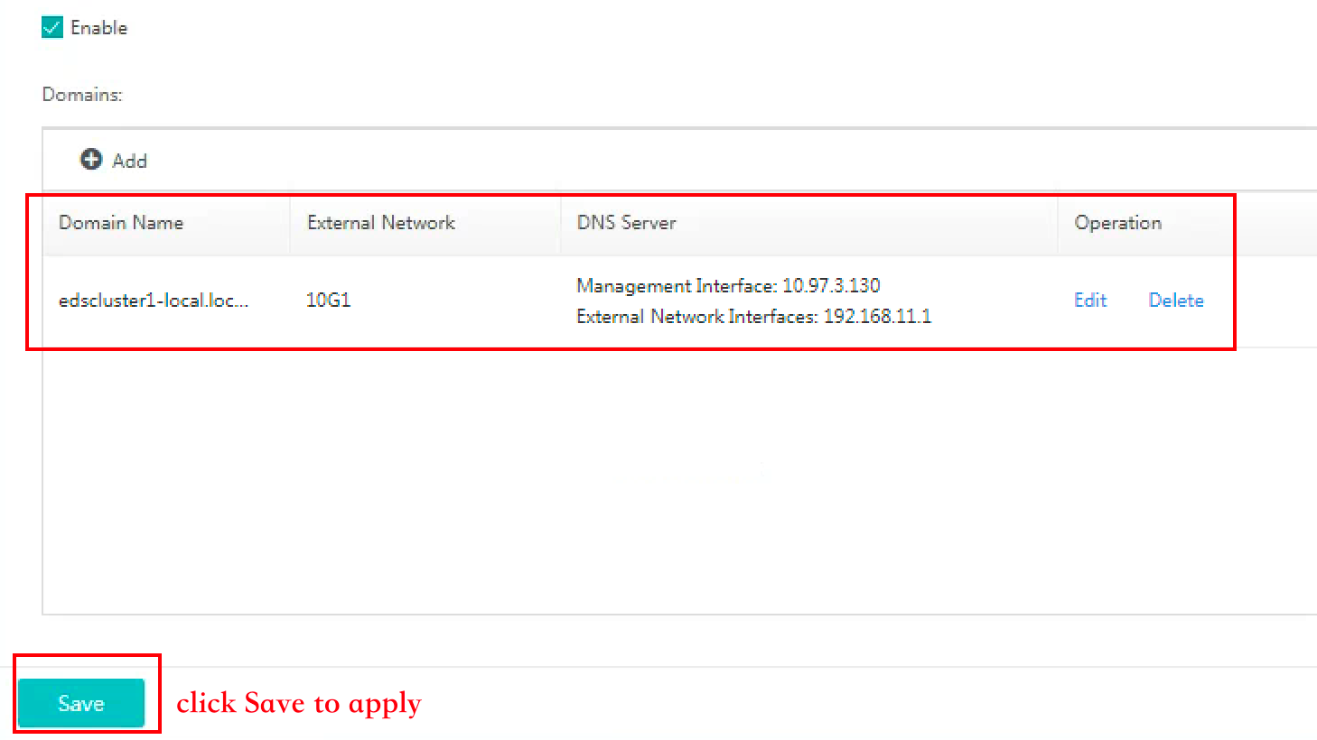 configure storage pool step 1 for third-party server with reserved capacity set to 10 percent