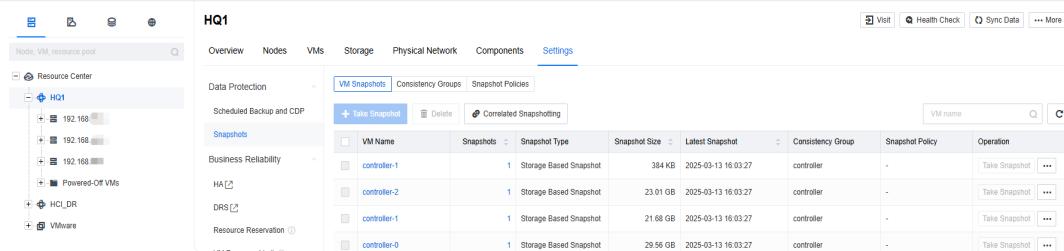Edit Connection configuration dialog for an HCI cluster with fields for IP, credentials, and time sync.