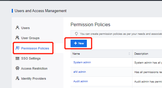 New User Dialog