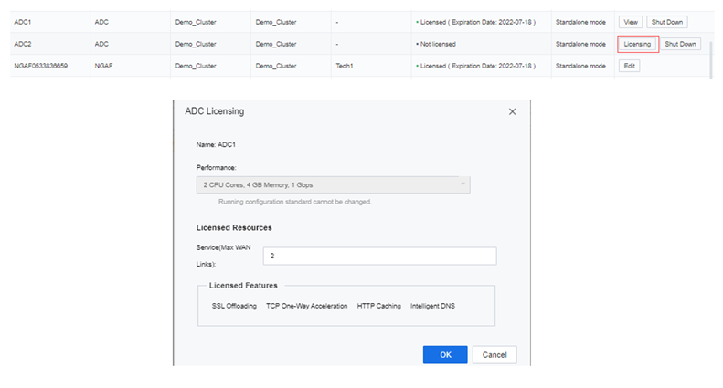 Distributed Firewall policy page