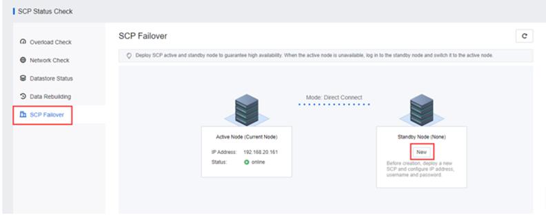 Web-based platform configuration page showing deployment mode, IP address settings, and various system management categories.