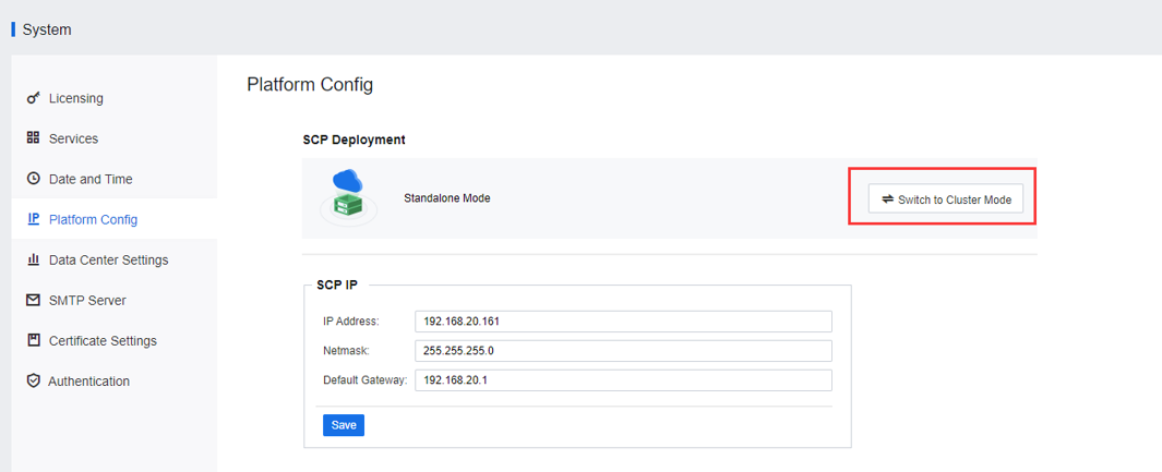 vAD Active-Standby Architecture with SCP Cluster