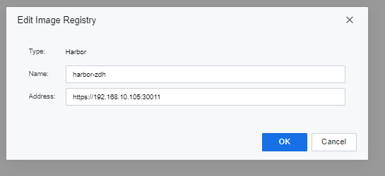 Edit third-party image registry