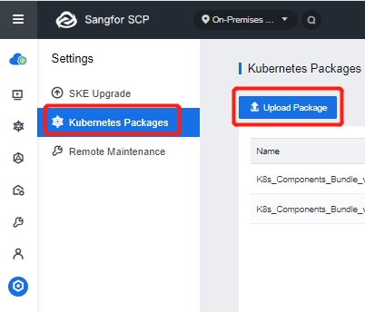 Upload Package