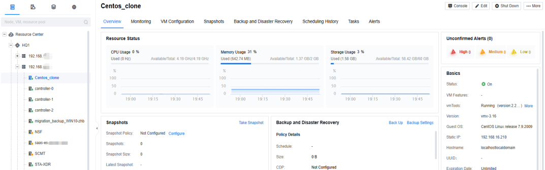 System services management interface showing API, Billing Center, and Application Center status and control buttons.