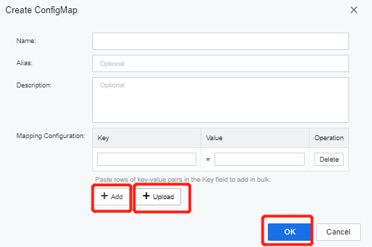 ConfigMap list page