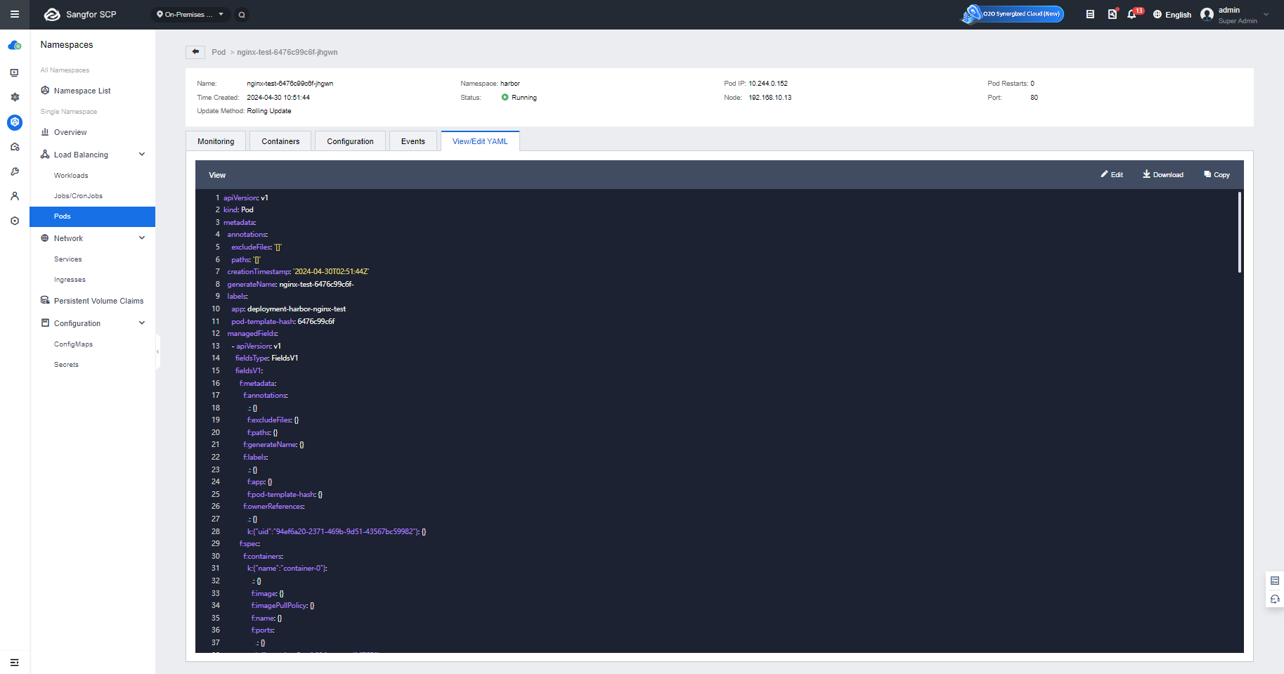 Create YAML Button