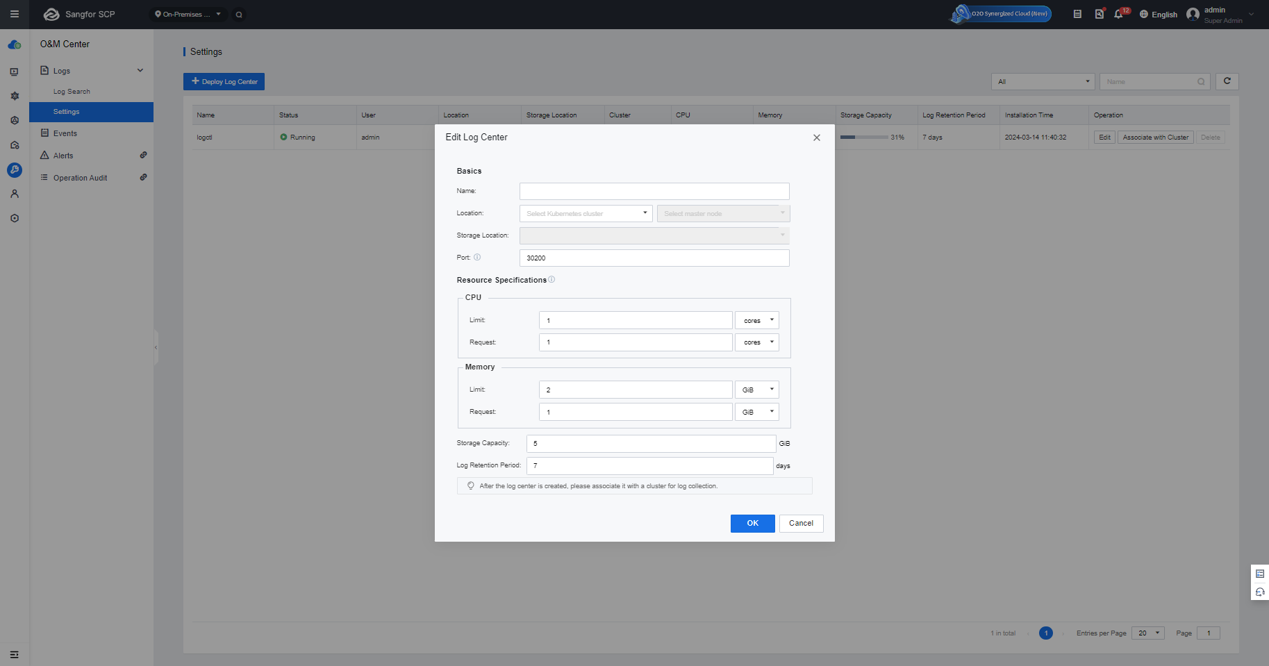 Edit Virtual Machine