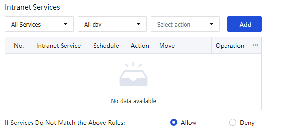 Sangfor VPN General Settings page showing tabs for Tunnel Route, Multicast Services, Schedules, Third-Party Auth Server, RIP, and Client Certificate with Tunnel Route table columns