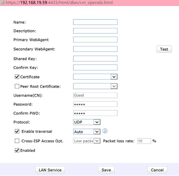 VPN Connection Manager configuration
