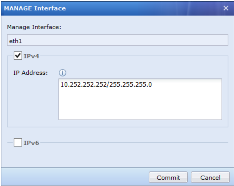MANAGE Interface dialog for HA