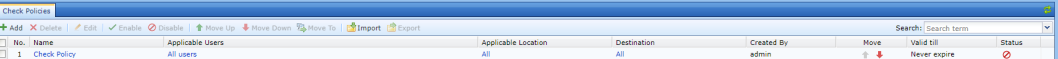 IAG Endpoint Check - Check Policies List