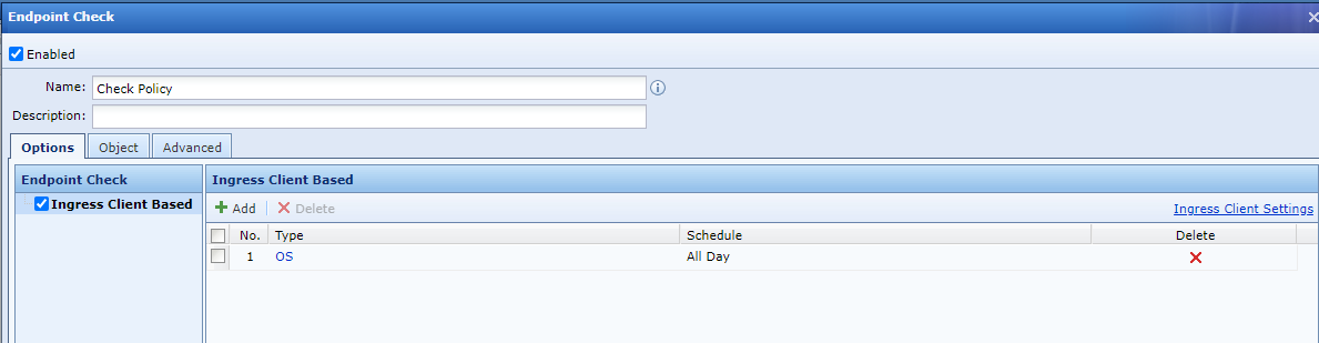 IAG Endpoint Check Policy with Ingress Client Settings Link