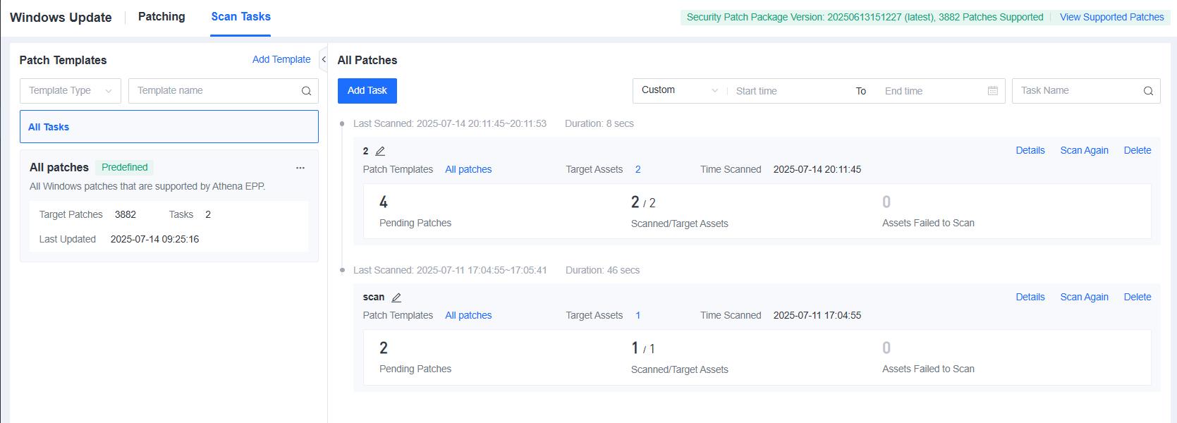 Scan Tasks (Patching)