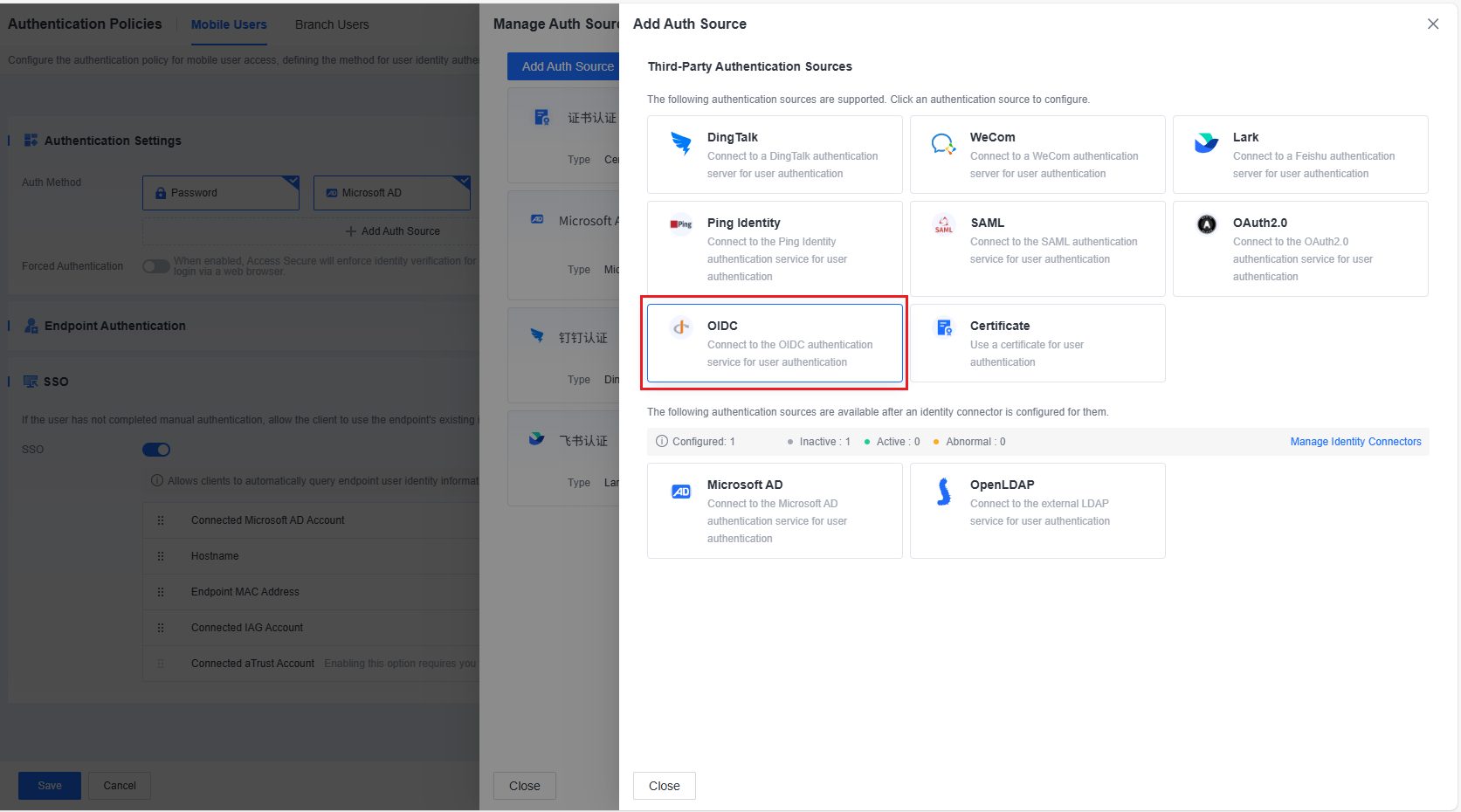 Add OIDC authentication source