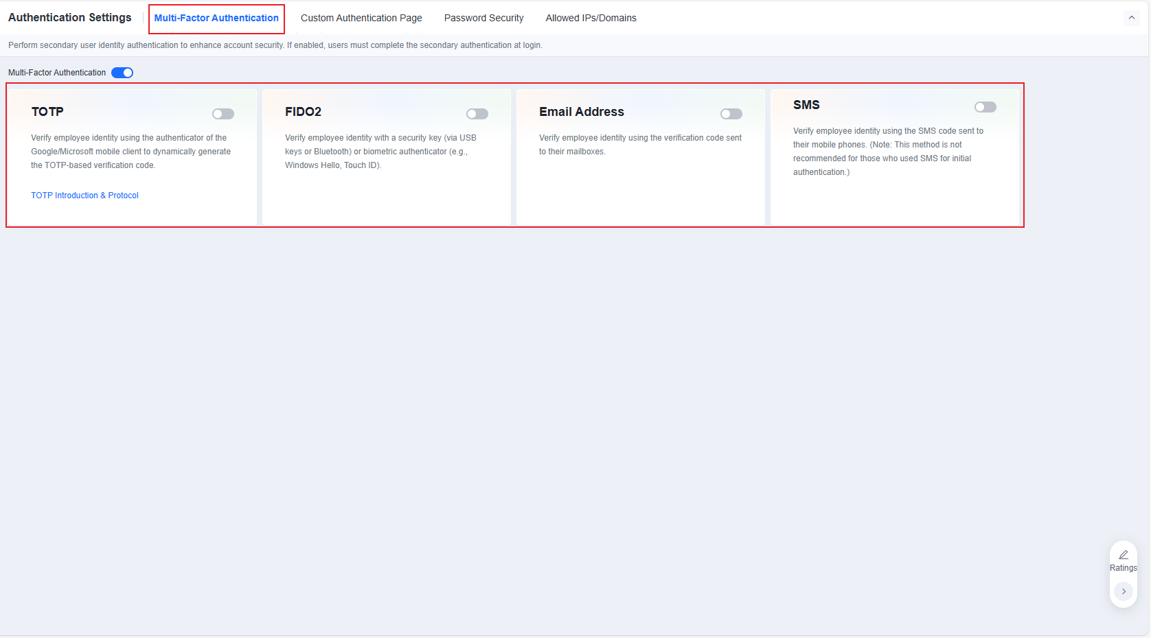 Multi-Factor Authentication MFA methods