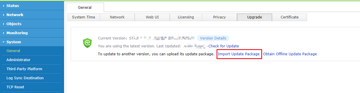 การ Upgrade Athena NDR เป็นเวอร์ชัน 3.0.98