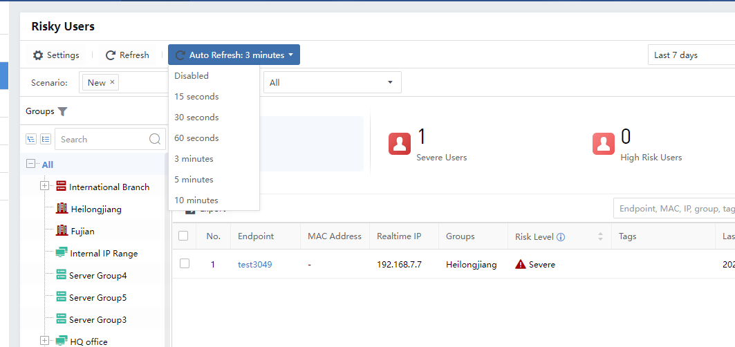 การใช้งานมุมมอง Risky Users บน Athena NDR