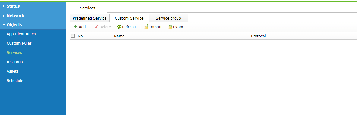 Athena STA Objects: Services, IP Group และ Schedule
