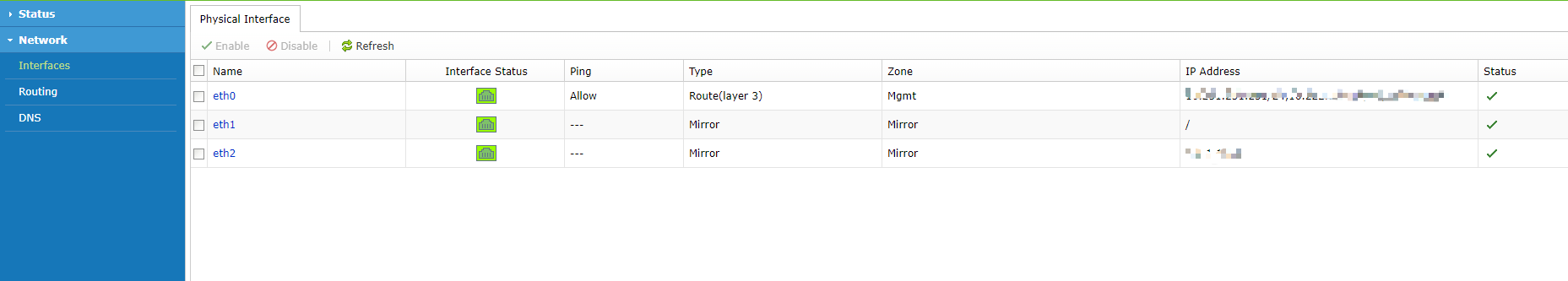 การตั้งค่า Interfaces บน Athena STA