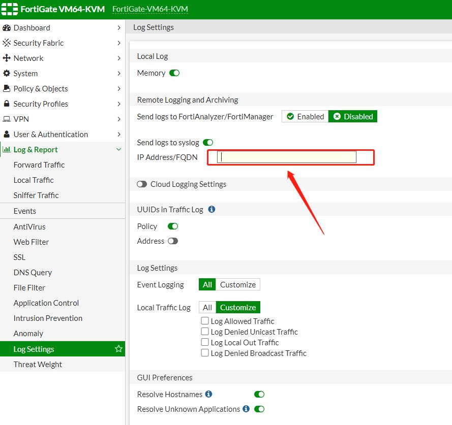 การส่ง Syslog จาก Athena NDR ไปยัง Syslog Server