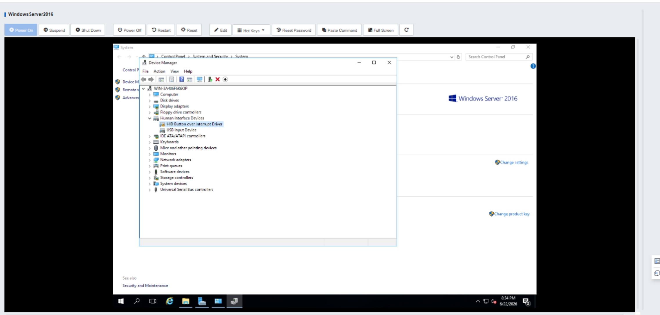 Device Manager แสดงอุปกรณ์ HID Button over Interrupt Driver
