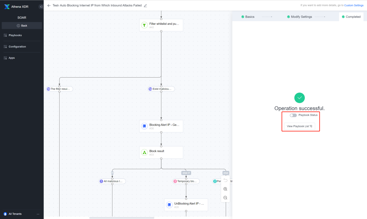 ตั้งค่า Firewall application และ Block Duration = Temporary block (ค่าเริ่มต้น 10 นาที)