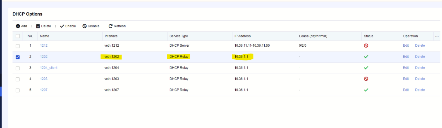 DHCP Relay Configuration - Correct