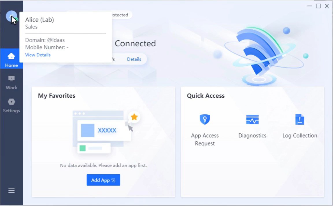 การวางเมาส์บน Avatar แสดงชื่อ Account และแผนกของผู้ใช้ที่ Login อยู่