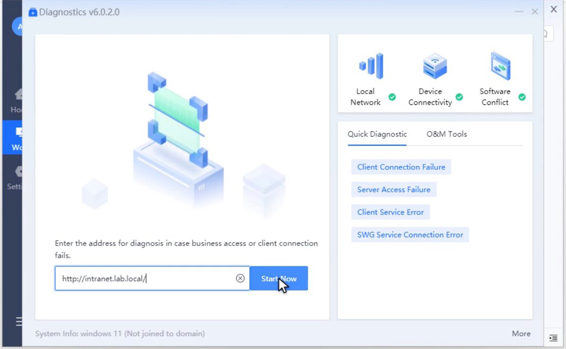 กรอก Address ของ App พร้อม http:// ในหน้าต่าง Diagnostics แล้วกด Start Now