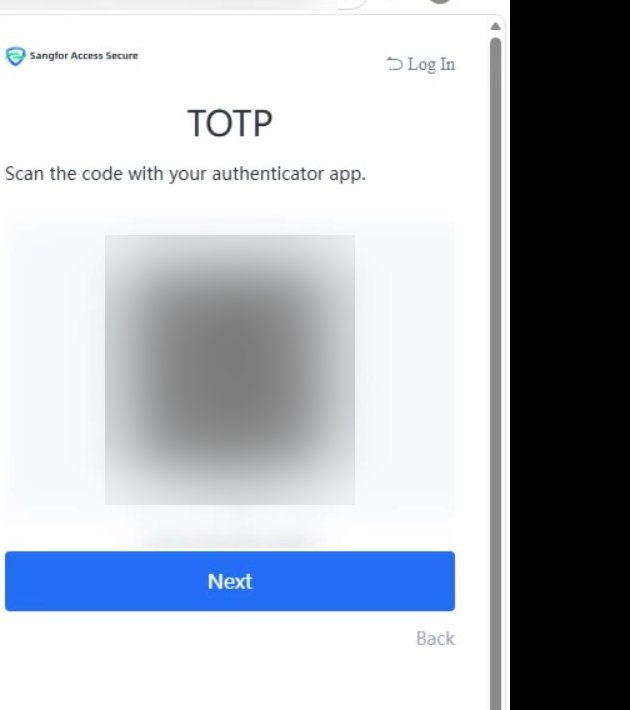 หน้า TOTP แสดง QR Code สำหรับสแกนด้วยแอป Authenticator (QR Code ในภาพถูกปิดไว้)