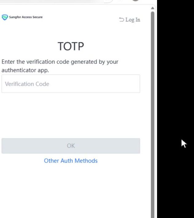 หน้า TOTP ให้กรอก Verification Code จากแอป Authenticator พร้อมลิงก์ Other Auth Methods