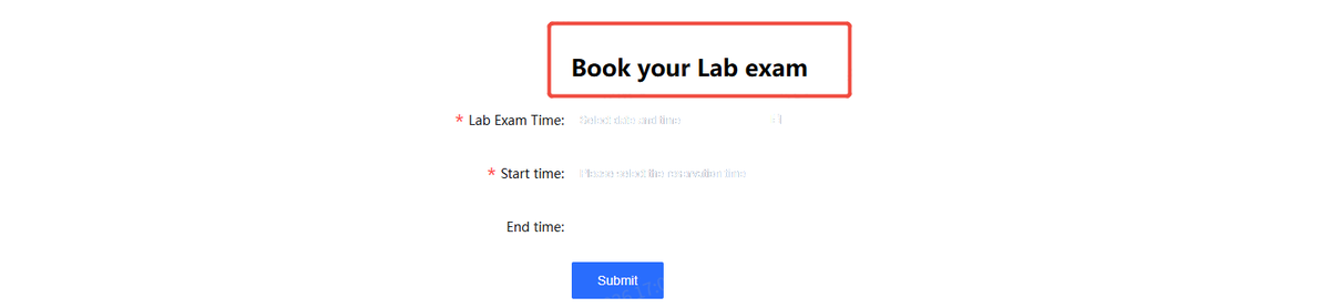 เลือกวันและเวลาสอบ Lab