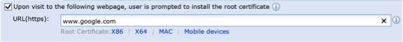 Certificate Prompt Configuration