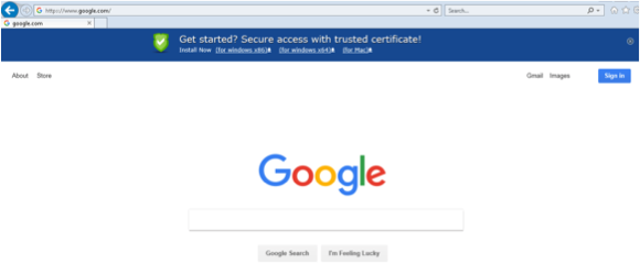 Certificate Install Page